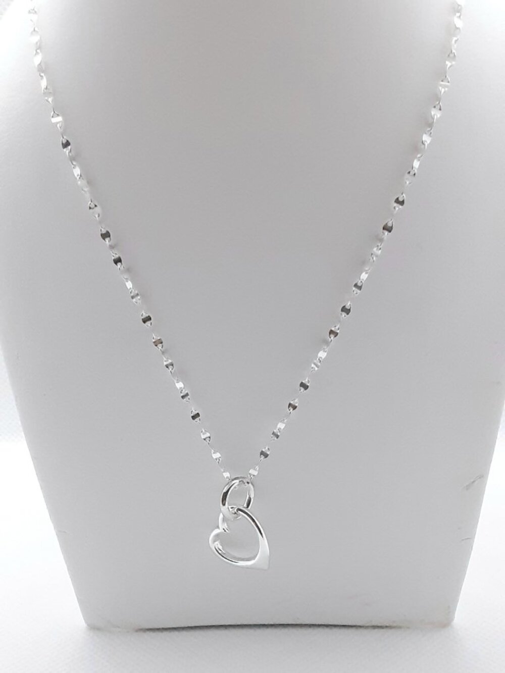 Wear it with Love ...  NEW sparkling 925 silver heart necklace - Picture 10 of 10